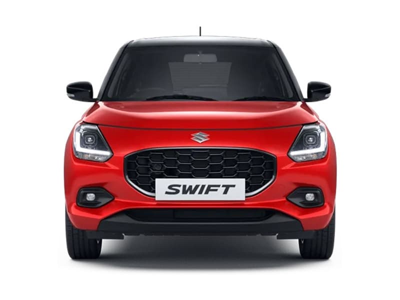Sizzling Red White with Midnight Black Roof